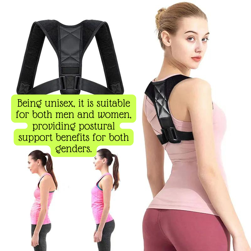 Unisex Adjustable Back Brace Support Invisible Shoulder Posture Corrector