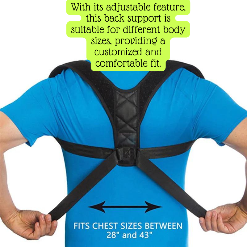 Unisex Adjustable Back Brace Support Invisible Shoulder Posture Corrector